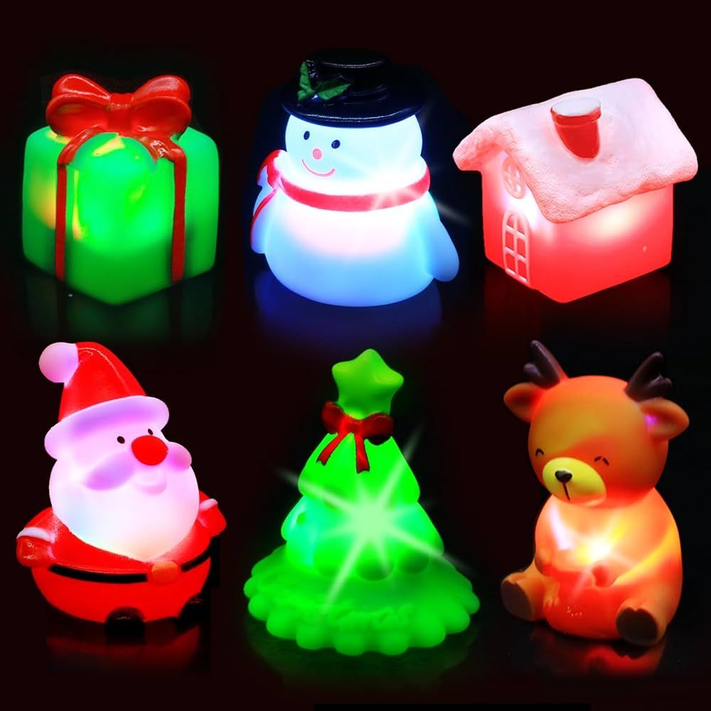 VIBOYLAR Christmas Bath Toys for Toddlers 1-3: 6 Packs Light-Up Floating Baby Toddler Kids Bath T... | Amazon (US)