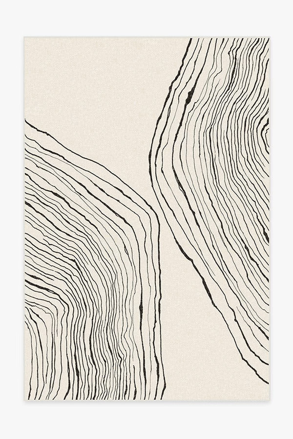 Nina Takesh Seine Black & Ivory Rug | Ruggable