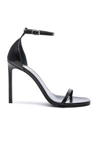 Saint Laurent Jane Leather Ankle Strap Sandals in Black | FWRD 