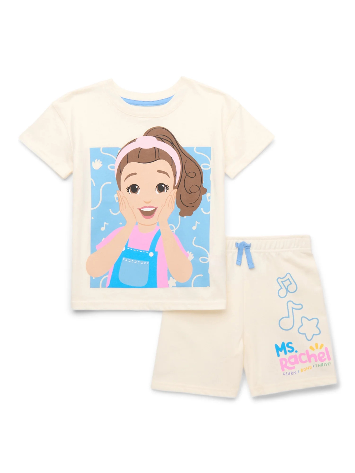 Ms. Rachel Toddler Graphic Tee and Shorts Set, 2-Piece, Sizes 12M-5T | Walmart (US)