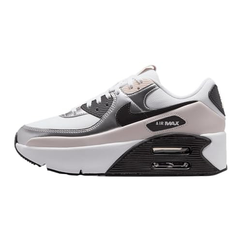 Nike Air Max 90 LV8 Women's Shoes (IB0170-100, White/Phantom/Metallic Silver/Black) Size 7 | Amazon (US)