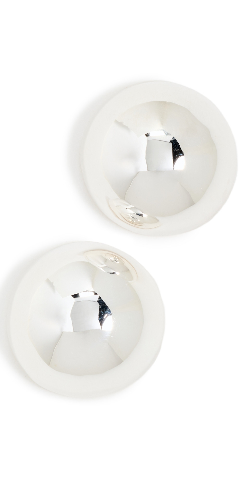 Annika Inez Small Hemisphere Earrings Silver One Size | Shopbop