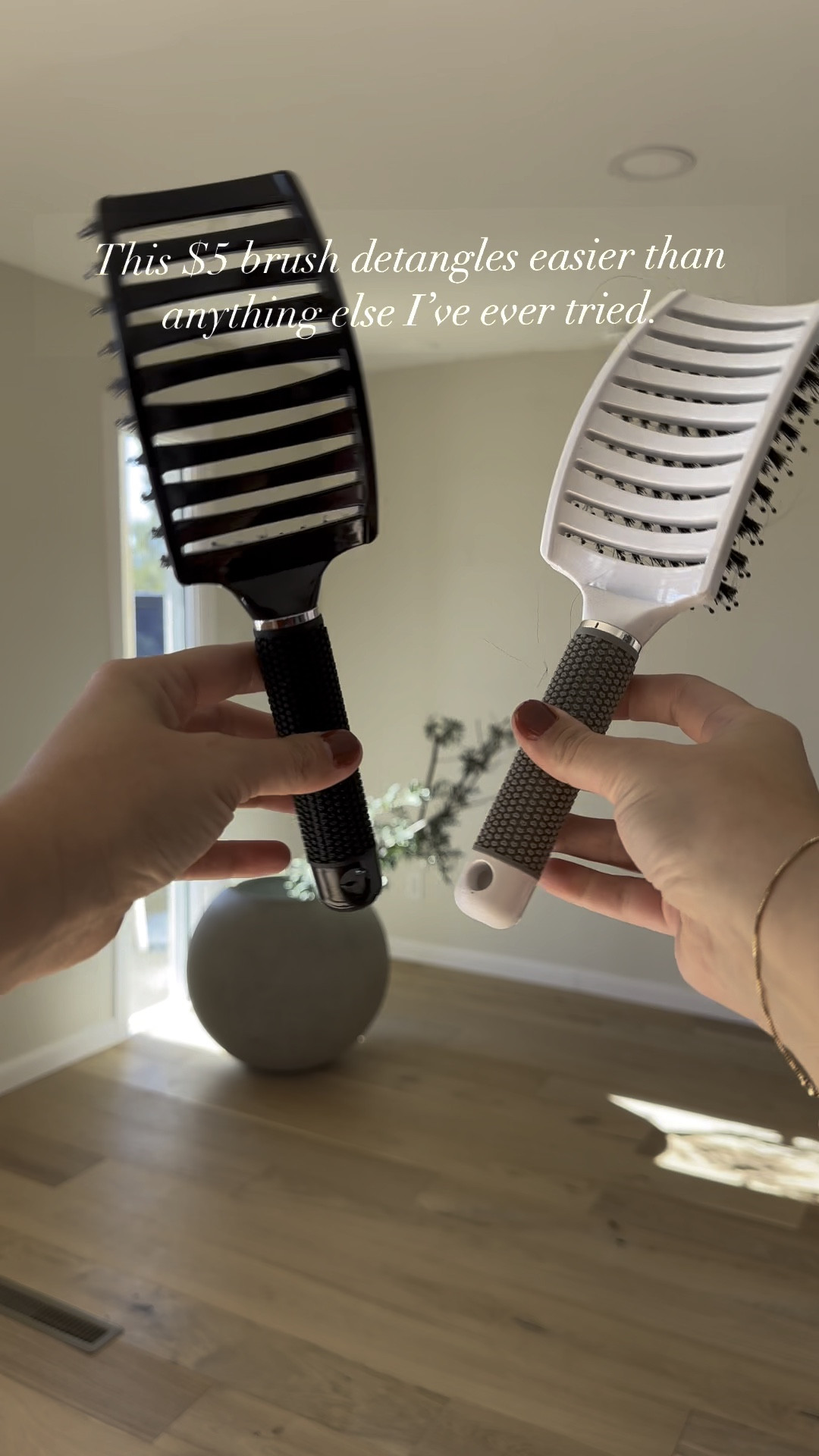 The best hair brushes to detangle hair. My girls didn’t cry! It slipped right through and left our hair sofffft. For $5 I am beyond impressed! They come in packs of 2 and in a variety of colors  

#LTKfindsunder50 #LTKbeauty #LTKkids