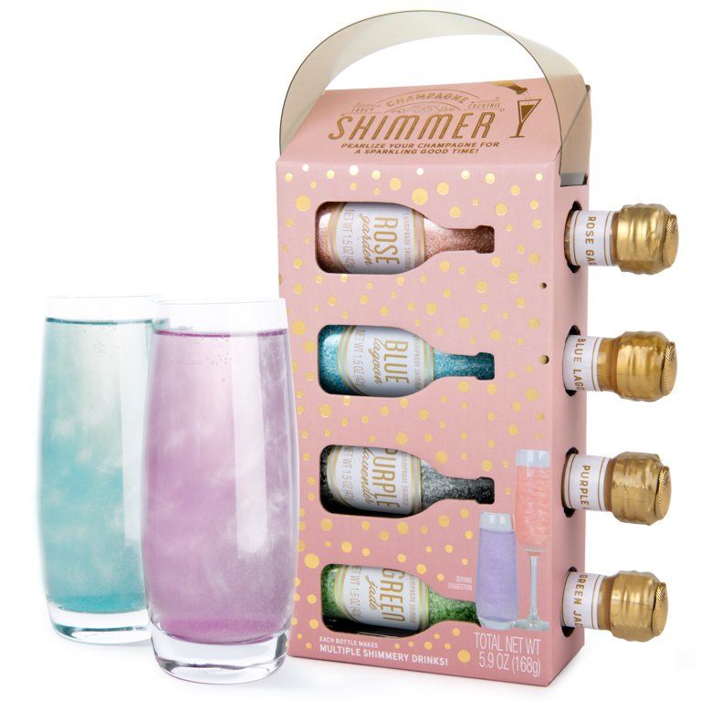 Thoughtfully Gifts, Champagne Shimmer, Each Bottle Makes up to 15 Shimmery Drinks, Set of 4 (Cont... | Walmart (US)