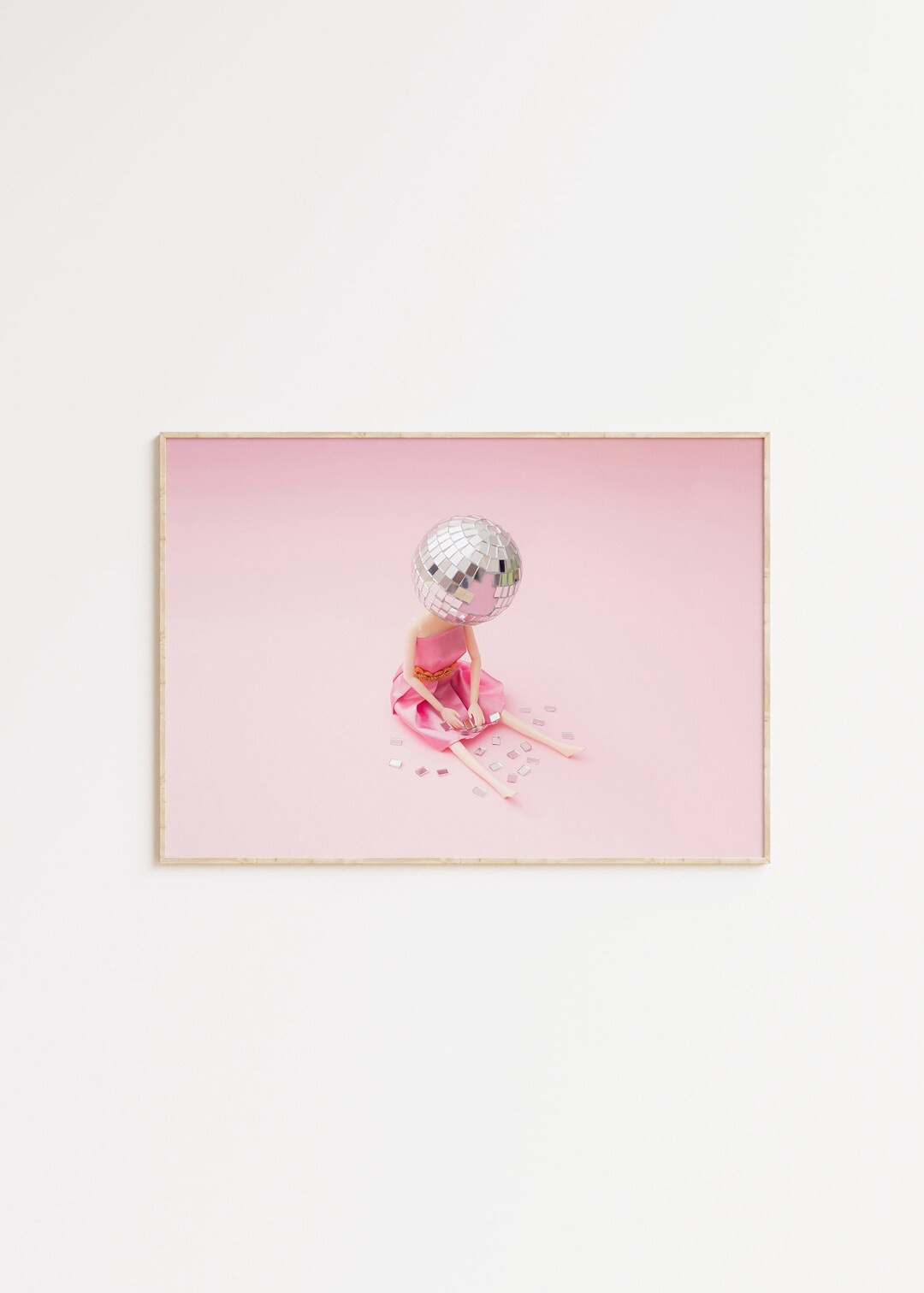 Sad Barbie Disco Ball Barbie Art Print Preppy Prints Barbie - Etsy | Etsy (US)