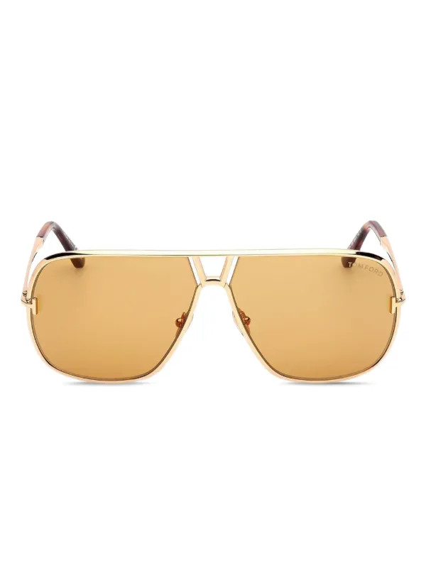 TOM FORD Eyewear logo-print Sunglasses  | Yellow | FARFETCH TR | Farfetch Global