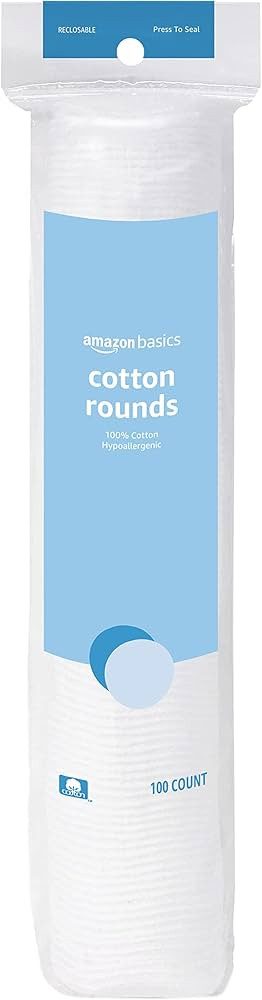 Amazon Basics Hypoallergenic 100% Cotton Rounds, 100 Count (Previously Solimo) | Amazon (US)