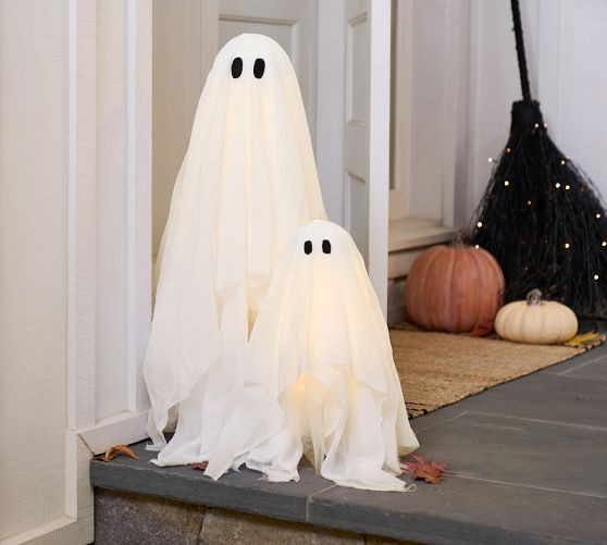 Lit Hanging Ghosts - Set of 3 | Pottery Barn (US)