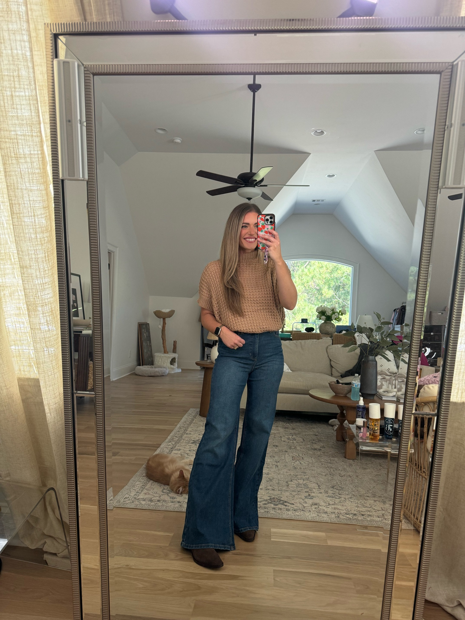 Walmart haul 😍🫶🏼 My measurements: 29” waist, 40” hips, & 36.5” bust. 
Wide leg jeans sized down 1 from my normal size 8 to the size 6. Jeans are True To the size chart ⭐️ jeans are very stretchy, flattering on curves, & comfy. 
all sweaters & jackets TTS - M. Midi skirt TTS - M. 
#walmartpartner #walmartfashion @walmartfashion 

#LTKFindsUnder50 #LTKSeasonal #LTKStyleTip