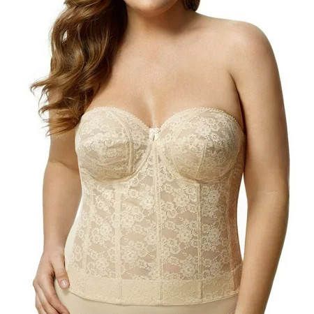 Women s Elila 6621 Lace Strapless Longline Bra (Nude 40B) | Walmart (US)