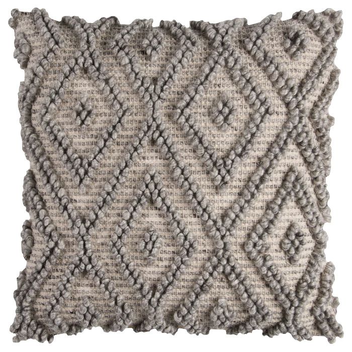 Natural And Grey Geometric Throw Pillow - Rizzy Home | Target