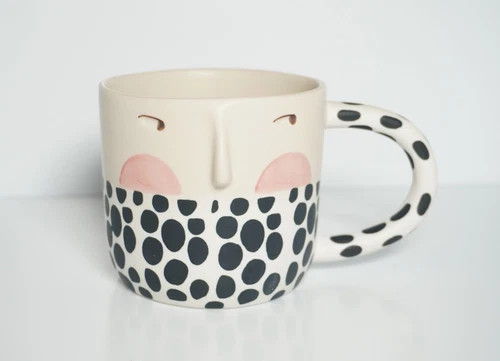 Anthropologie Fotini Tikkou Visage Polka Dot Mug/Cup Coffee, Tea, Cocoa | eBay | eBay US