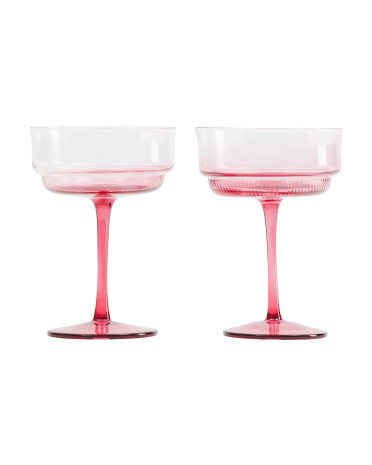 Set Of 2  Ombre Coupe Glasses | TJ Maxx
