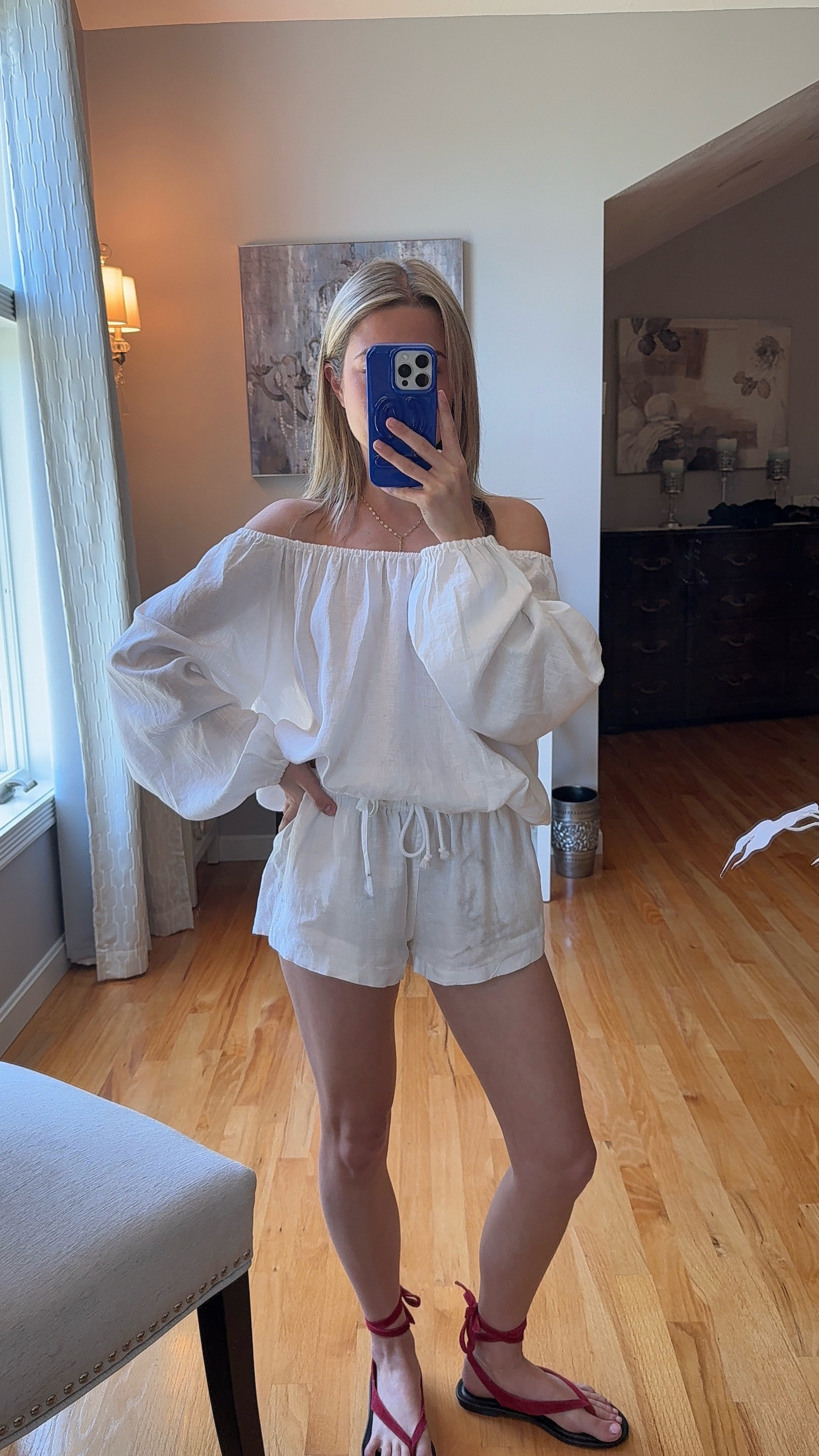 wearing a xs in shorts and xxs in top. shoes are old anthrolopogie 

 #LTKootd #LTKSeasonal #LTKU