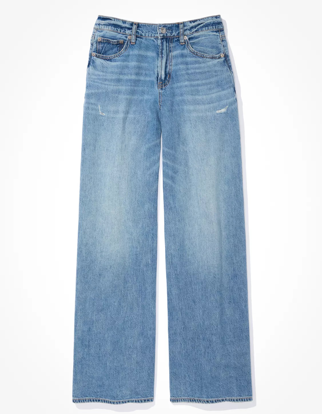 AE Dreamy Drape Super High-Waisted Baggy Ultra Wide-Leg Jean | American Eagle Outfitters (US & CA)