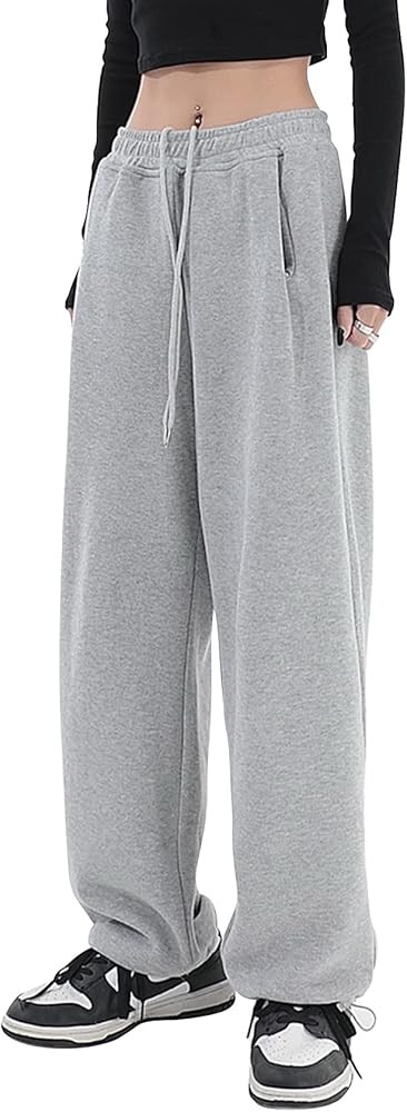 COZYPOIN Womens Causal Wide Leg Sweatpants Baggy Yoga Pants High Waist Lounge Joggers Sweatpants ... | Amazon (US)