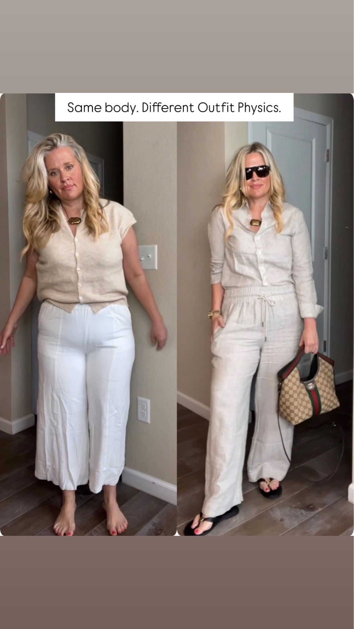 ✨Tap the bell, save and ❤️ for over 40 fashion, midlife style, midsize fashion and luxury looks for less. 

I spent years believing confidence would come after I changed my body.

After I lost the weight.
After my belly was flatter.
After I looked more like the women in the magazines.

So every time an outfit didn’t work, I blamed myself.

But eventually I noticed something.

Some outfits felt amazing.
Some didn’t.

Even when my body hadn’t changed.

That’s when I realized the problem was never my body.

It was the Outfit Physics.

The outfits I reach for now all do the same 3 things:

✨ Lift the eye
✨ Skim the belly
✨ Balance proportions

Getting dressed became easier.

More confidence.
Less frustration.
Less time standing in front of the mirror wondering what was wrong with me.

Because flattering isn’t about being smaller.

It’s about wearing clothes that work WITH your body instead of against it.

💖 If you’ve ever blamed your body when an outfit didn’t feel right, comment “RELIEF” below.

👑 Helping you look good, feel good! — Lindsey Denver

#over40style #midlifefashion #midsizefashion #bodyconfidence #genxstyle #over50style #outfitphysics #fashionover40 #midlifestyle

#LTKOver40 #LTKSaleAlert #LTKPlusSize

Comment SHOP below to receive a DM with the link to this post on my LTK ⬇ https://liketk.it/6eAqs