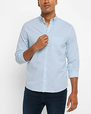 Slim Stretch Cotton Shirt | Express