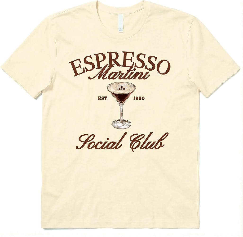 Espresso Martini Social Club T-Shirt | Premium Quality Cotton Shirt for Men & Women | Amazon (US)