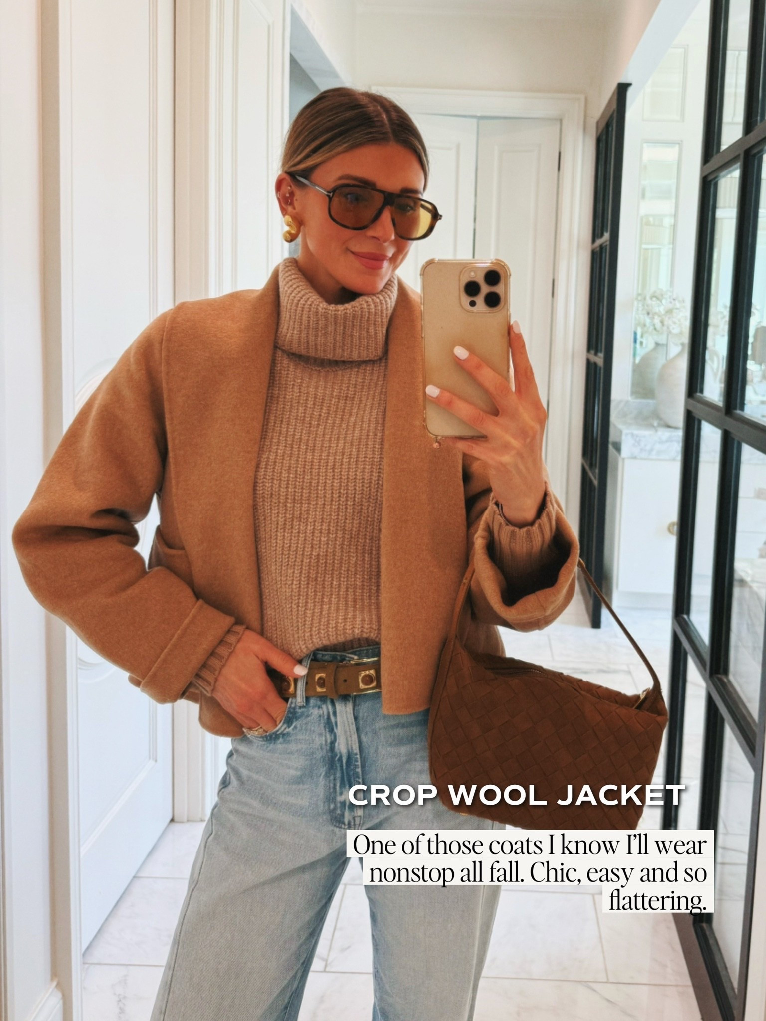 This is one of those coats I know I’ll wear nonstop all fall! So chic and flattering. I’m wearing my true size small!