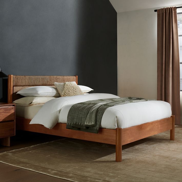 Mylos Woven & Wood Bed | West Elm (US)