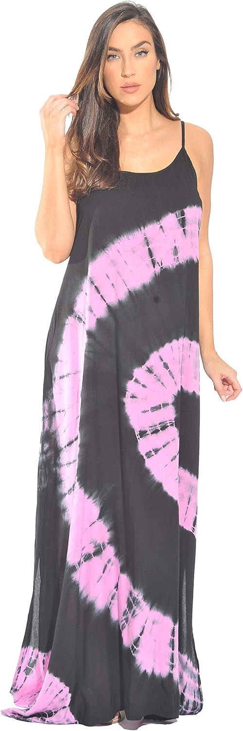 Riviera Sun Tie Dye Spaghetti Strap Maxi Dress | Amazon (US)