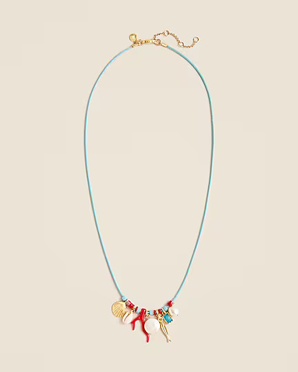 Beaded nautical charm necklace | J. Crew US