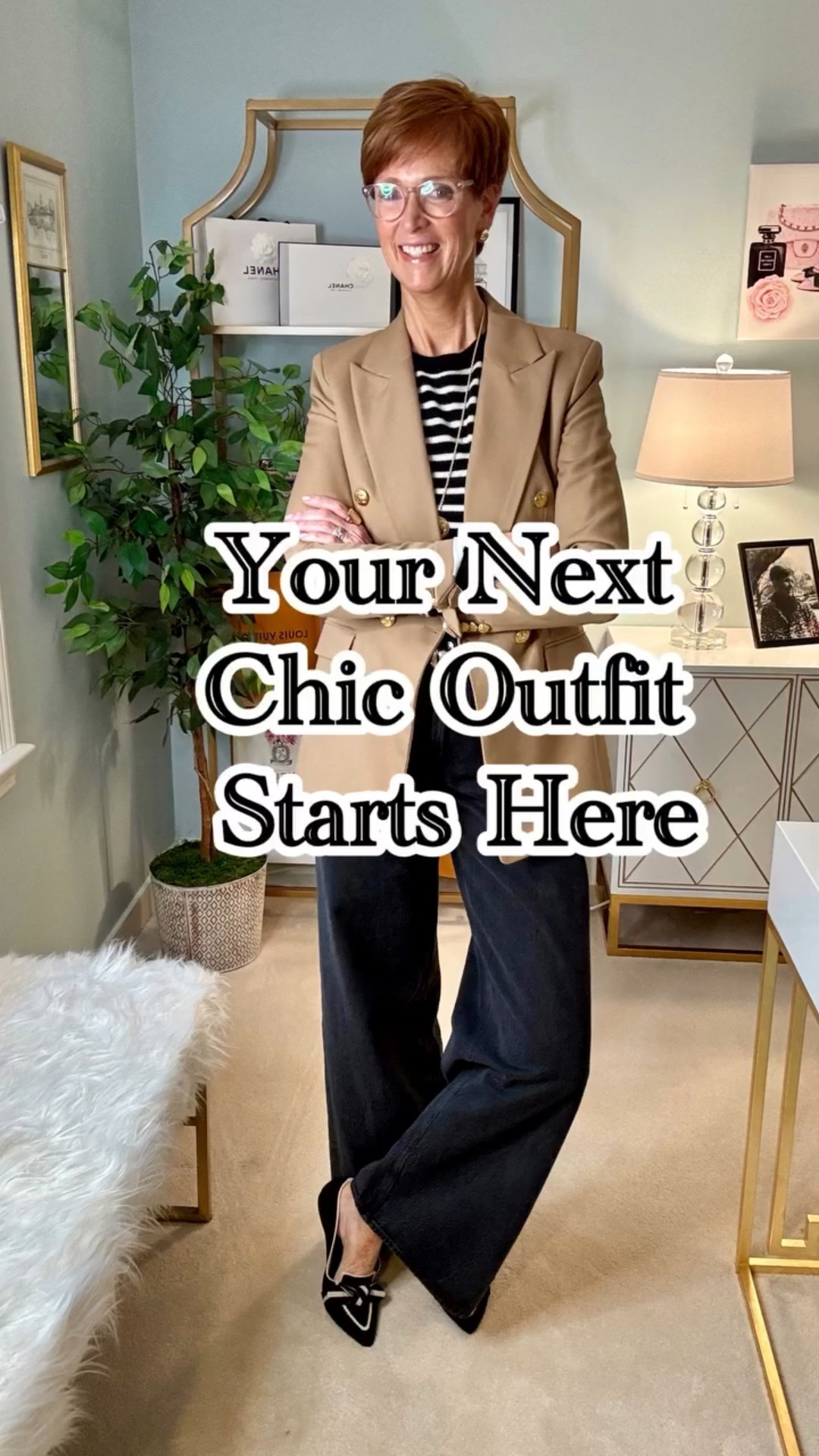 Pinterest Inspired Outfit Series — Episode 1

Like, Follow & Comment PINTEREST and I’ll send links right to your DM.
 Classic, tall-friendly, over-40 style that always looks pulled together. 
Today’s look is inspired by one of my most-saved Pinterest outfits: a black + white stripe top layered under a timeless beige blazer, paired with black wide-leg jeans and pointed-toe flats for that effortless “elevated everyday” feel.

This is the kind of outfit you save, recreate, and wear on repeat — whether you’re headed to work, appointments, lunches, travel days, or anything in between. If you love finding wearable, realistic, everyday outfits that actually work for real women over 40, you’re in the right place.

👉 Everything I’m wearing is linked in my ShopMy storefront (tops, blazers, wide-leg jeans, and my most-worn pointed-toe flats). 👉 Save this reel to recreate the look. 👉 Share it with a friend who loves timeless style. 👉 And follow along — this new series is packed with classic, elegant looks you can shop, pin, and wear immediately.

Pinterest outfits for women, classic style over 40, tall-friendly outfits, fall outfit ideas, blazer outfits, wide leg jeans outfit, everyday style inspiration, neutral wardrobe staples, elevated basics, capsule wardrobe looks, chic monochrome outfit.

#pinterestoutfits #pinterestinspired #pintereststyleinspo #classicstyleover40 #elevatedeverydaystyle #tallfriendlyfashion #falloutfitideas2025 #neutraloutfits #capsulewardrobeessentials #widelegjeansoutfit #blazeroutfitideas #shopmylooks #timelessstyleforwomen

#LTKTall #LTKootd #LTKOver40