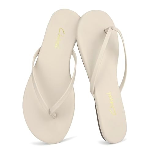 Cheval Flat Leather Flip Flops for Women, Comfortable Dressy Thong Sandals 2026 Summer and Spring... | Amazon (US)