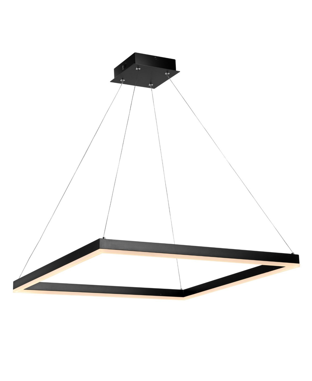 Nero Square Contemporary Modern Integrated Led Pendant Light - Black | Macy's