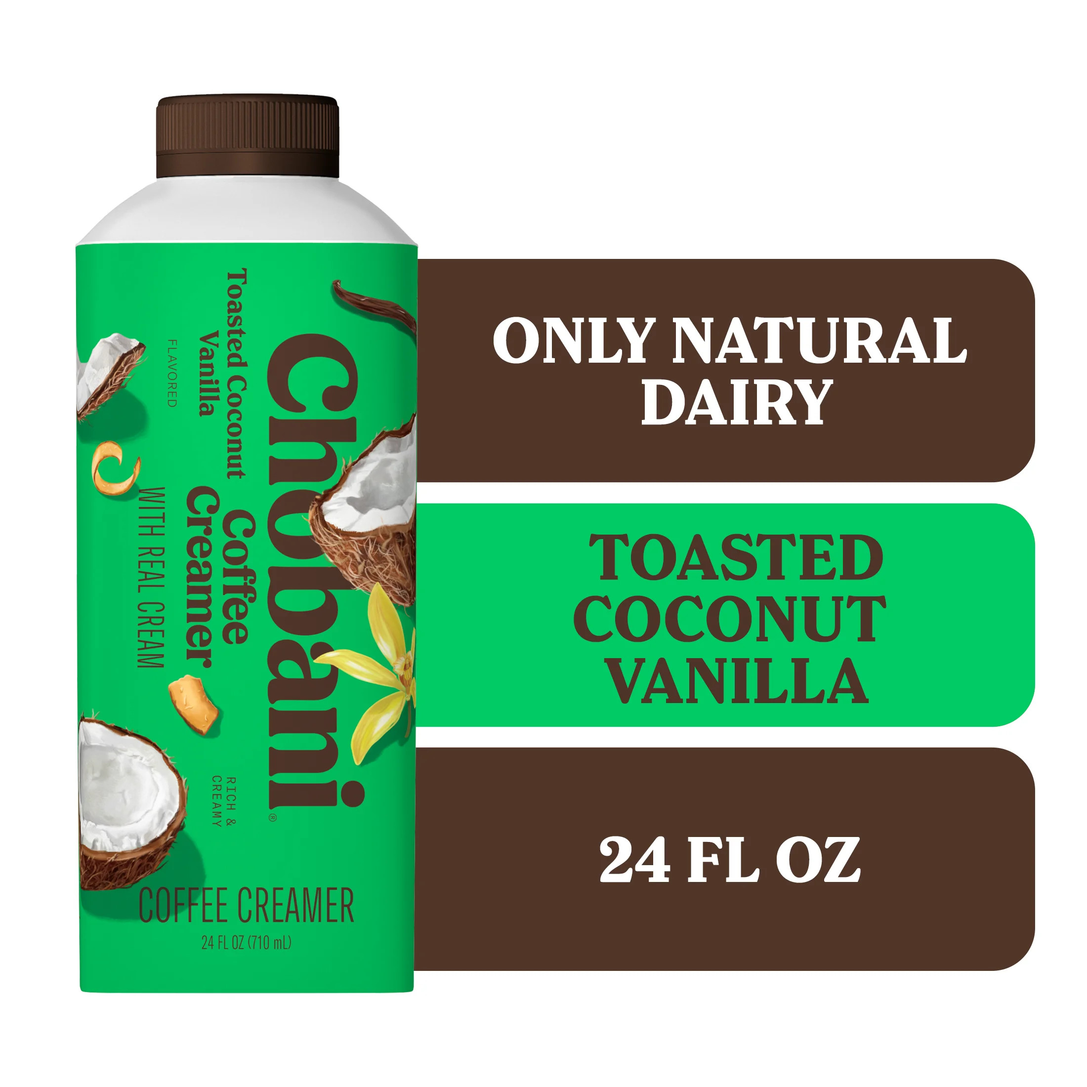 Chobani Dairy Coffee Creamer Toasted Coconut Vanilla 24 fl oz | Walmart (US)