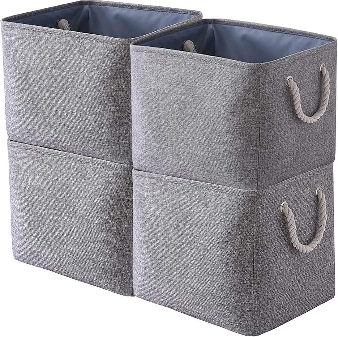 Afera Storage Baskets for Organizing, (4pack) Small Fabric Baskets for Shelves,Baskets for Gifts ... | Amazon (US)