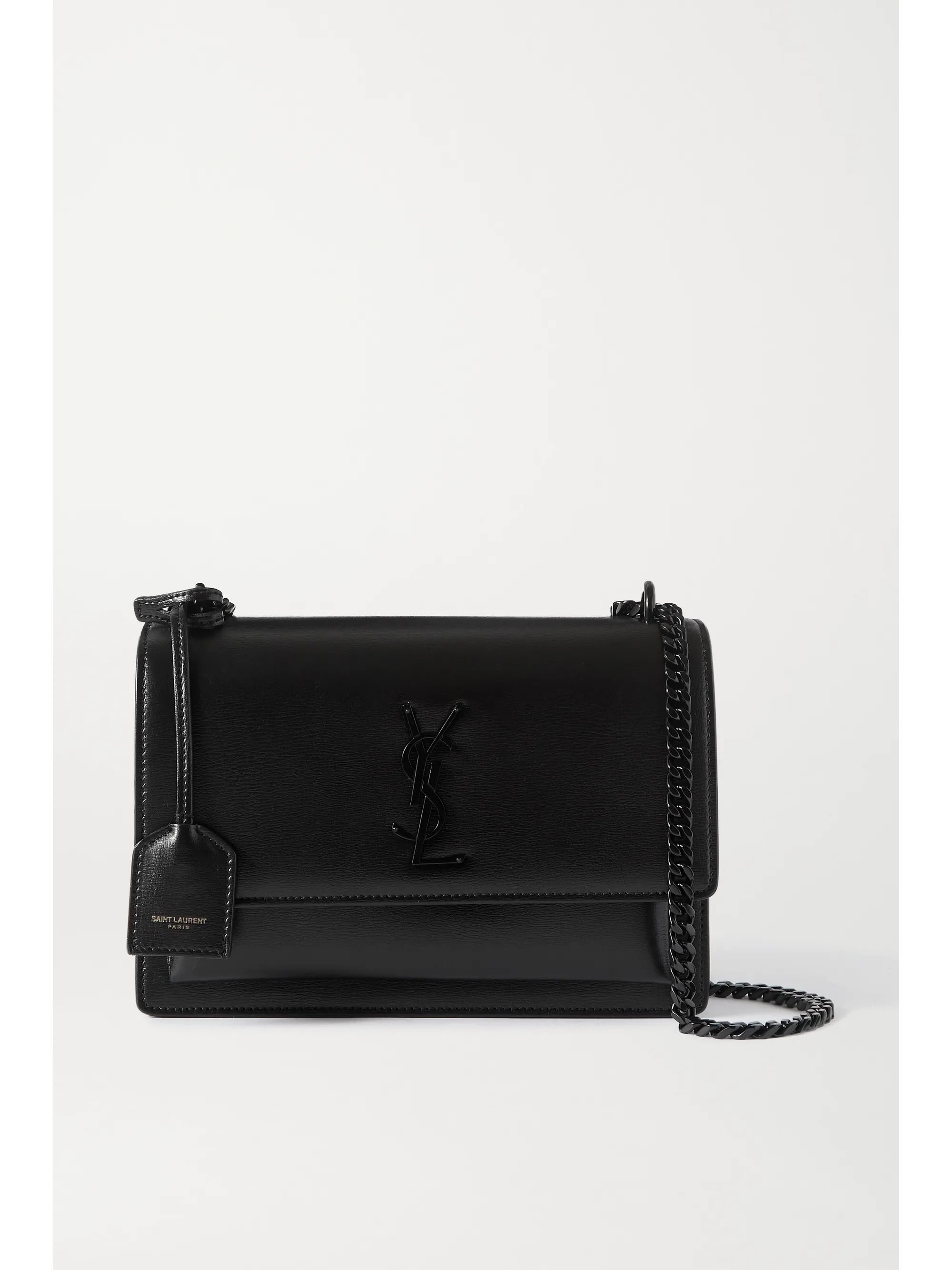 Black Sunset medium leather shoulder bag | SAINT LAURENT | NET-A-PORTER | NET-A-PORTER (UK & EU)