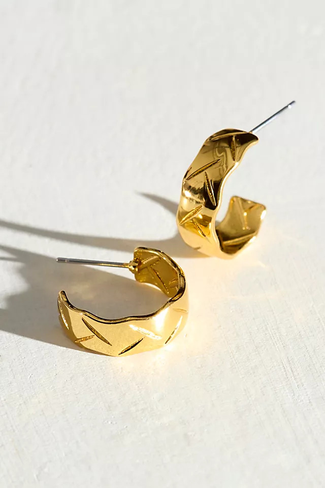 14k Gold Plated Shelby Hoops | Free People (Global - UK&FR Excluded)