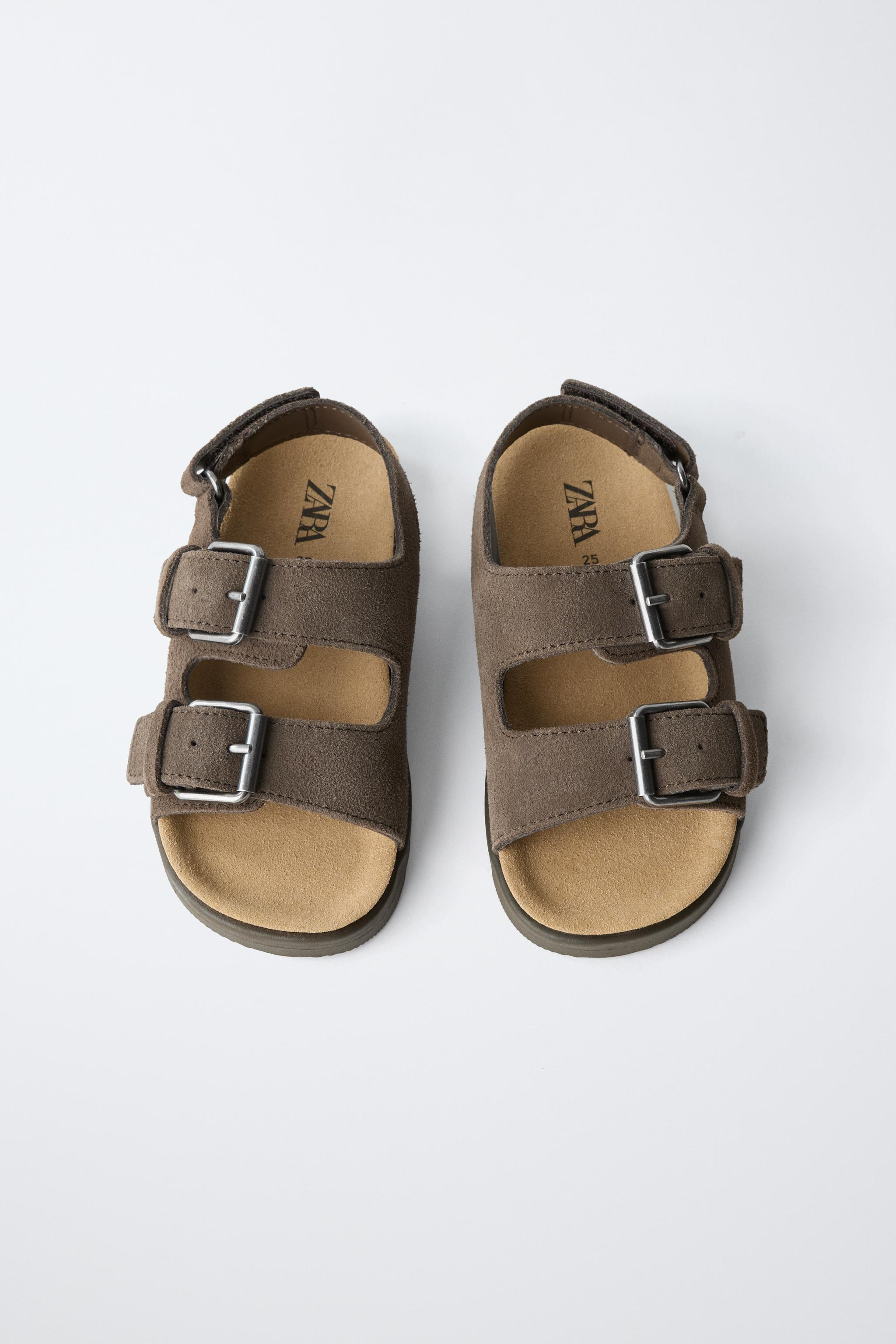 LEATHER BUCKLE SANDALS | Zara US