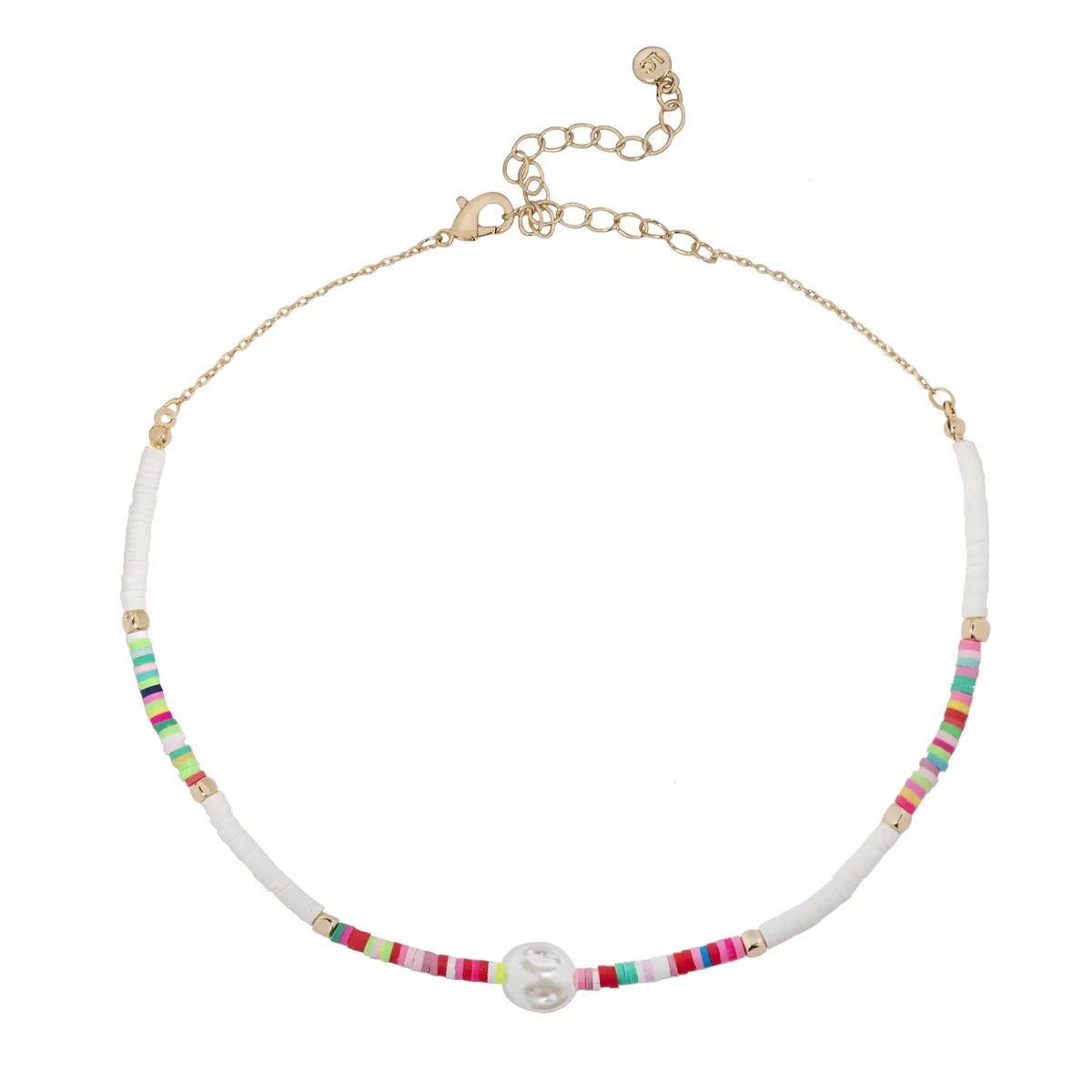 LC Lauren Conrad Rainbow Heishi & Simulated Pearl Choker Necklace | Kohl's