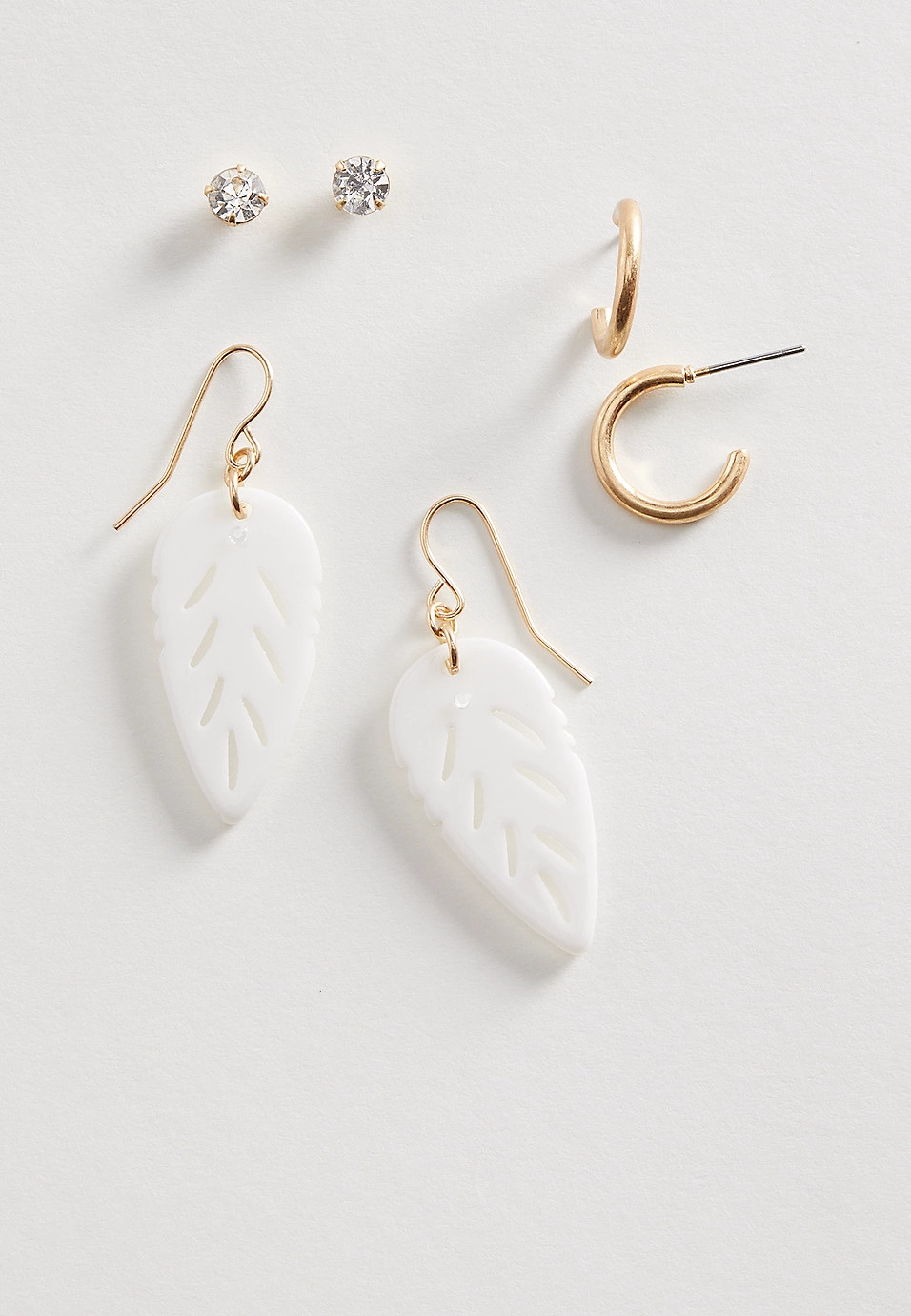 3 Pack Gold Earring Set | Maurices
