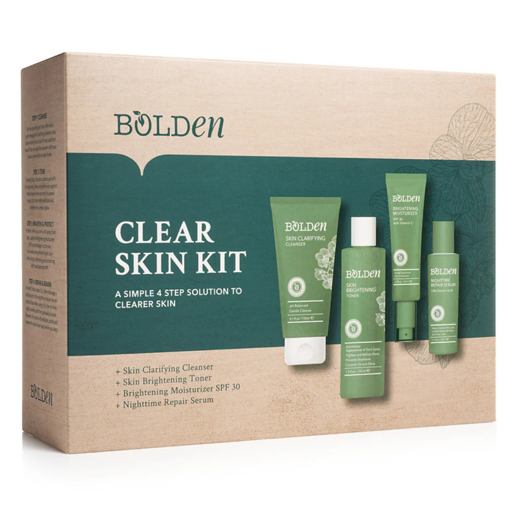 Bolden Clear Skin Kit | 3-Step Daily Routine for Clear, Even-Toned Skin | The Bolden Company