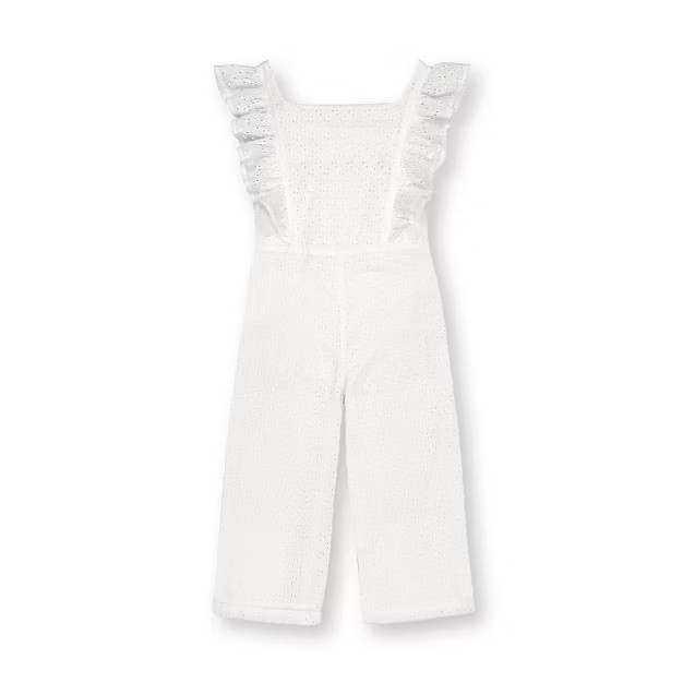 Hope & Henry Girls' Wide Leg Short Ruffle Sleeve Jumpsuit, Toddler | Target