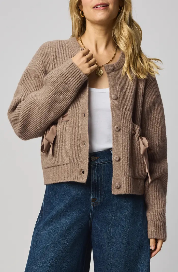 Splendid Stassi Satin Tie Cardigan | Nordstrom | Nordstrom