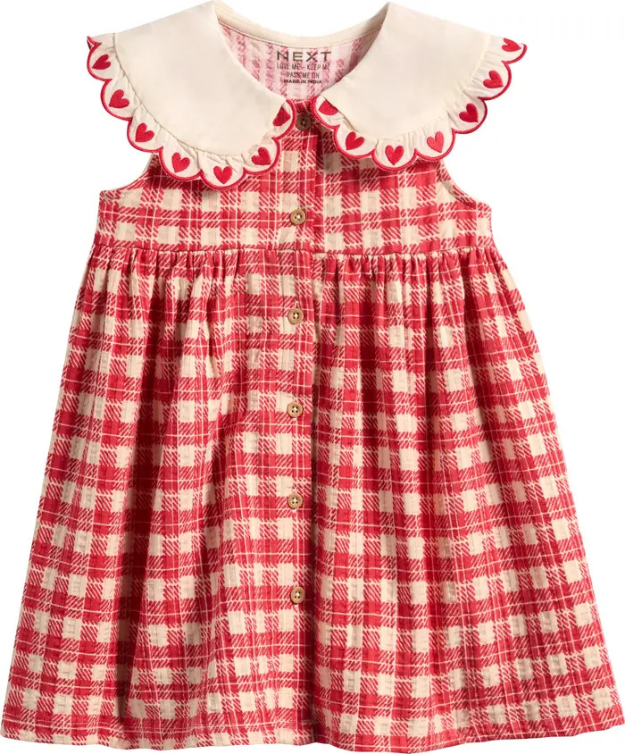 Kids' Gingham Embroidered Dress | Nordstrom