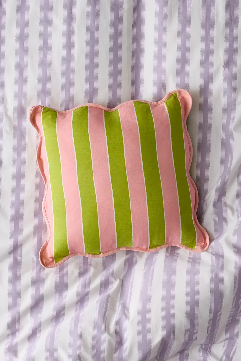 Squiggle Striped Throw Pillow | Urban Outfitters (US and RoW)