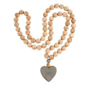 Natural Concrete Heart Prayer Beads | Medium | The Cross Decor & Design