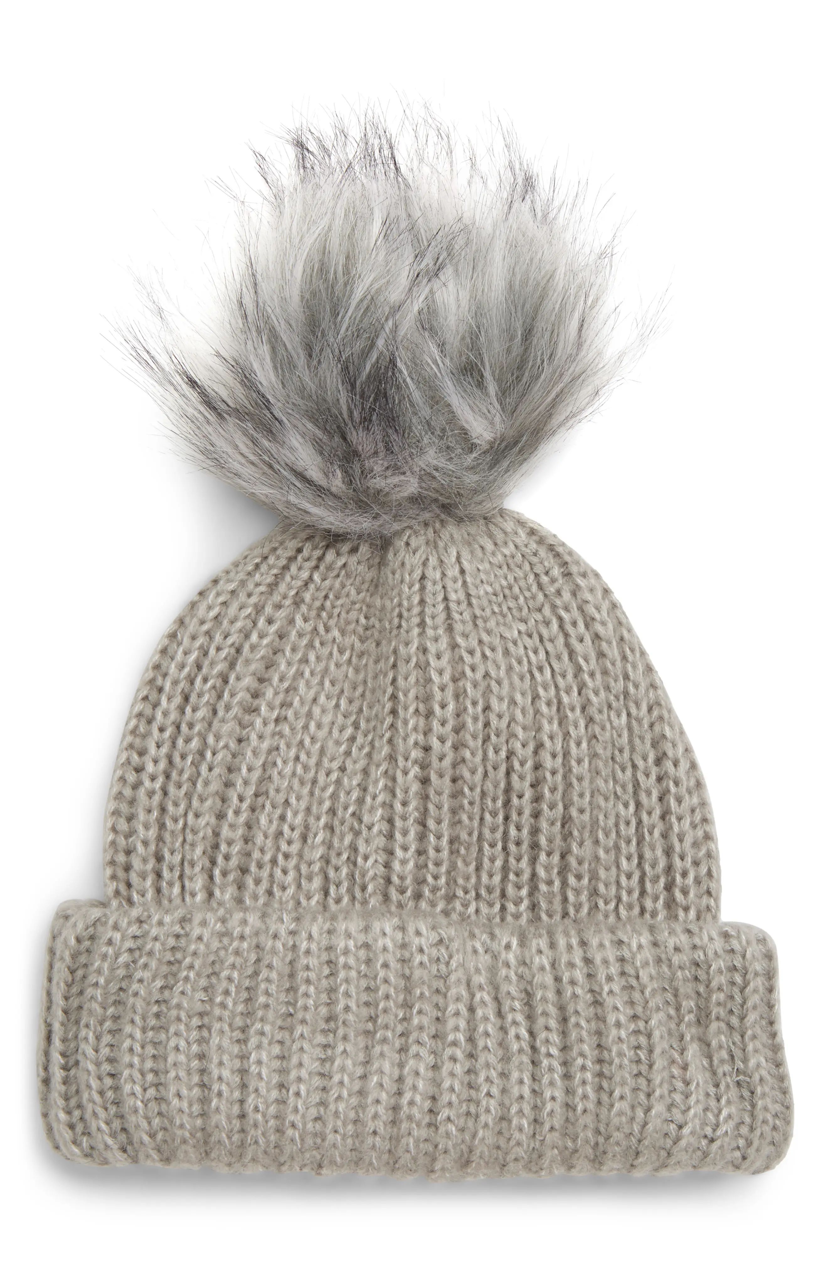 Topshop Faux Fur Pompom Beanie | Nordstrom