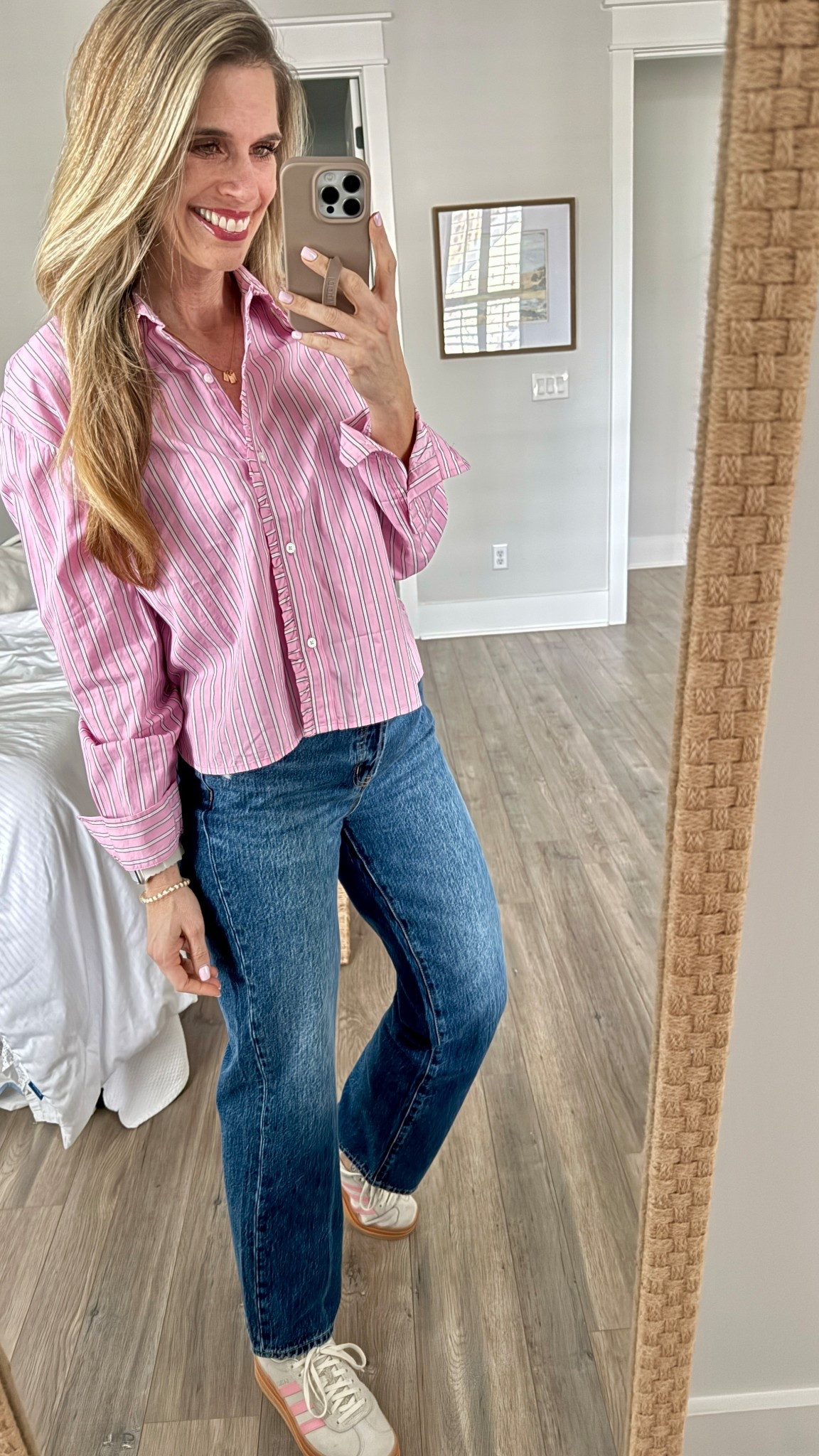 Everyday casual, Pistola Jeans, Old Navy blouse on sale, Adidas sneakers 

#LTKOver40 #LTKootd #LTKSaleAlert