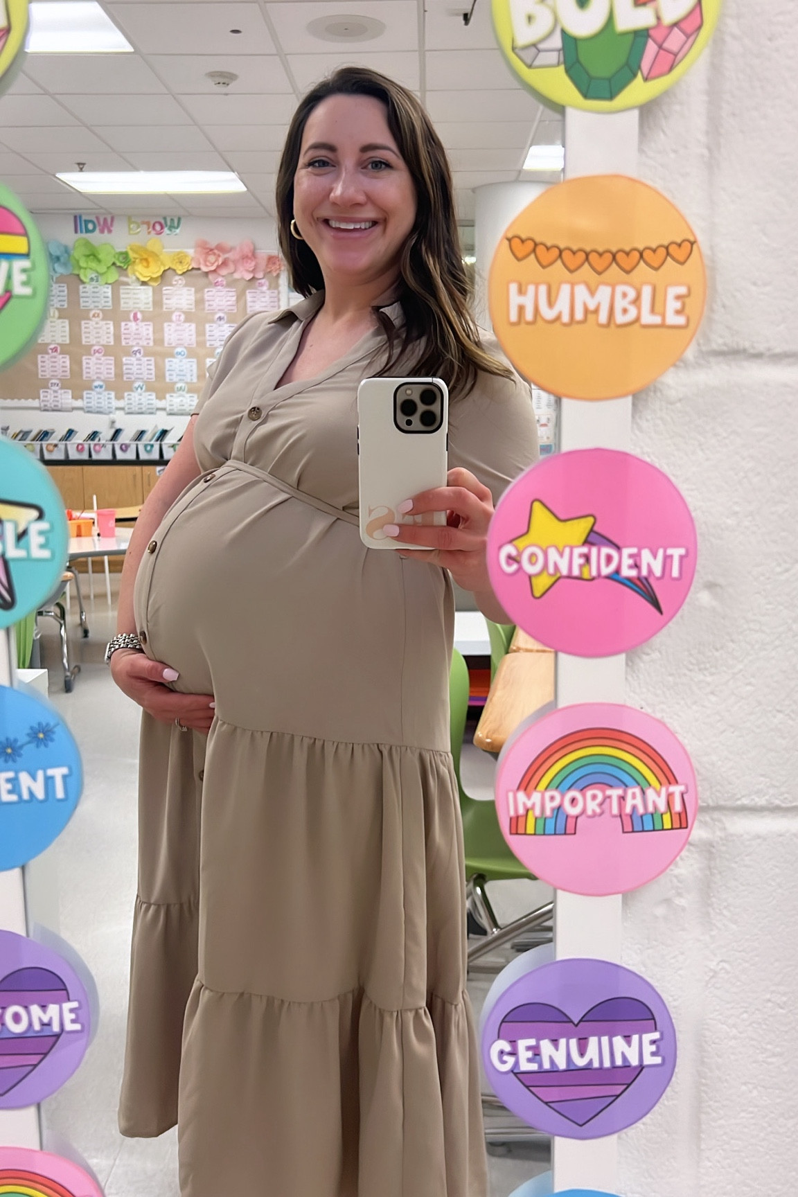 Shein maternity dress find! Currently 38 weeks pregnant, but it looked great at 32 and will look great after baby arrives!

#LTKBump #LTKWorkwear #LTKFindsUnder50