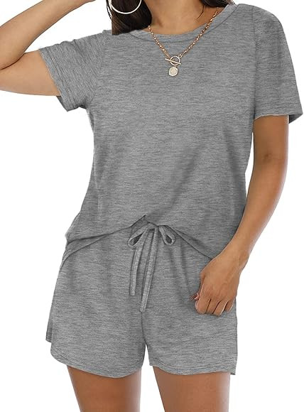 Sousuoty Two Piece Outfits for Women Summer Lounge Sets with Pockets | Amazon (US)