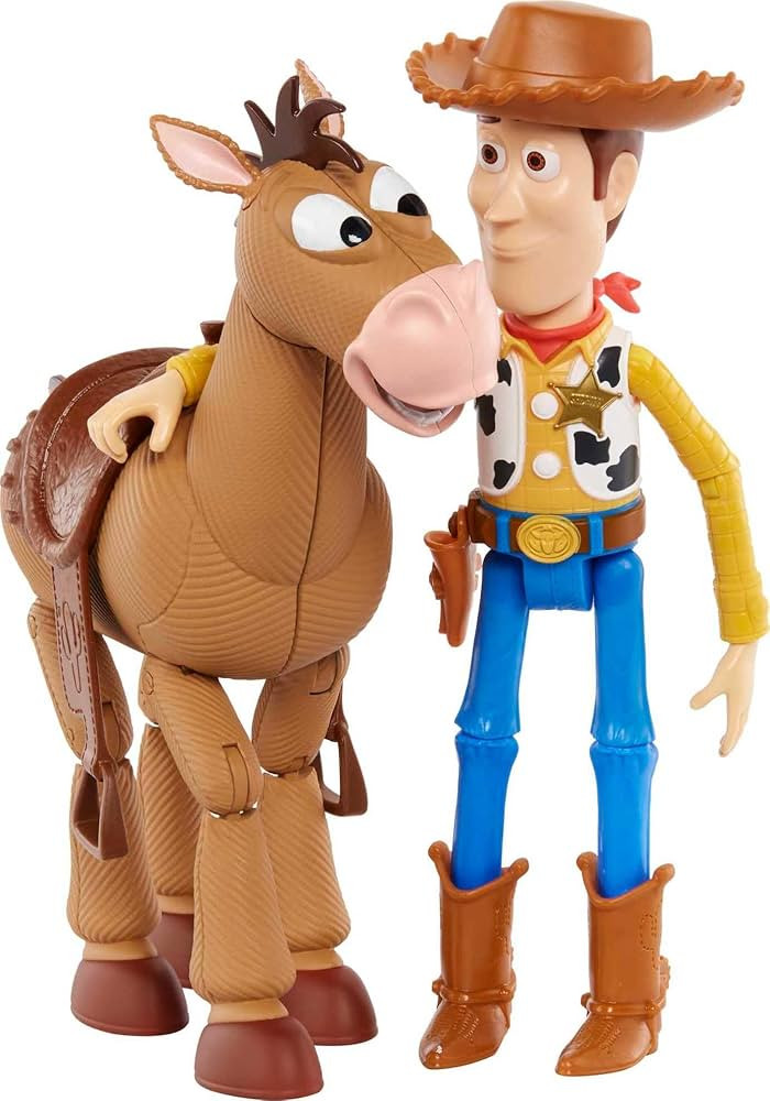 Mattel Disney Pixar Toy Story 4 Movie Set of 2 Action Figures, Collectible Pack Includes with Woo... | Amazon (US)