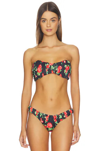Leila Ruched Bandeau Bikini Top
                    
                    CAROLINE CONSTAS | Revolve Clothing (Global)
