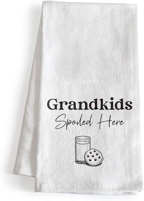 Grandkids Spoiled Here Kitchen Towel 18x24 Inch, Grandma Kitchen Towel, Grandma Dish Towel, Memer... | Amazon (US)